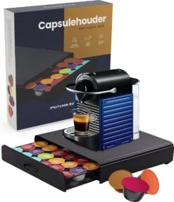 Dolce Gusto Capsulehouder Met Lade - Voor 36 Dolce Gusto Capsules - Koffiecups Houder RVS Met E-book - Kitchen Royal®