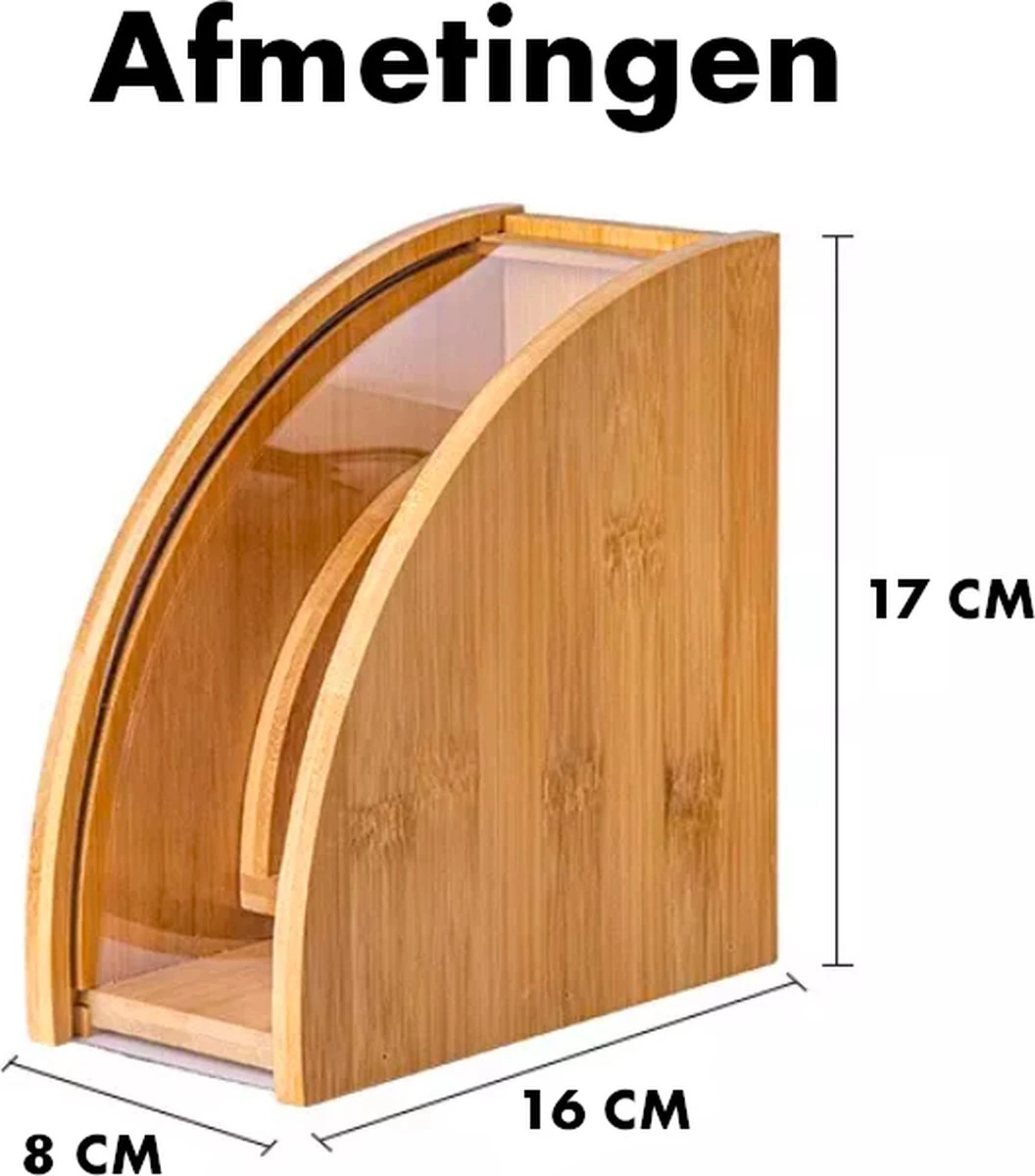 Koffiefilterhouder - Filterzakjeshouder Koffie - Koffiefilterhouder Hout - Elegant Design - Duurzaam 9 Koffiefilterhouder - Filterzakjeshouder Koffie - Koffiefilterhouder Hout - Elegant Design - Duurzaam - Afbeelding 7