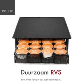 COLLIE - Dolce Gusto Cuphouder - Koffiecups Houder - Koffiecups Houder - Met Lade - 24 Cups - RVS - Matzwart 12 COLLIE - Dolce Gusto Cuphouder - Koffiecups Houder - Koffiecups Houder - Met Lade - 24 Cups - RVS - Matzwart -Koffieverkoopwinkel 1057x1200