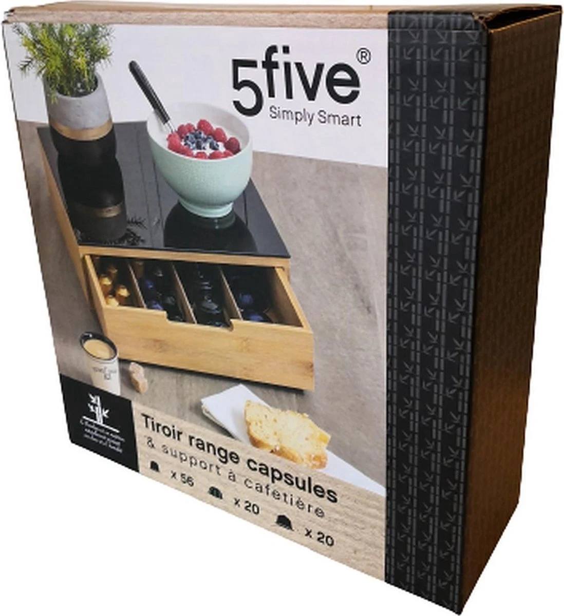 Luxe Capsulehouder Voor Koffiecups - Bamboe - Koffieapparaat Stand Met Lade Voor Koffiecups - Stijlvolle Koffiecupshouder 6 Luxe Capsulehouder Voor Koffiecups - Bamboe - Koffieapparaat Stand Met Lade Voor Koffiecups - Stijlvolle Koffiecupshouder - Afbeelding 4