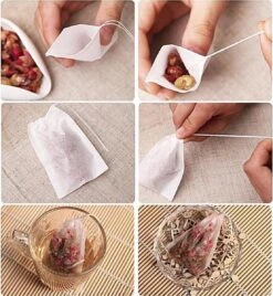 Merkloos 100 Lege Theezakjes - 5 X 7 CM 10 Merkloos 100 Lege Theezakjes - 5 X 7 CM -Koffieverkoopwinkel 1106x1200