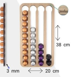 Jooba Capsulehouder Nespresso - Koffiecups Houder - Wandhouder - Hout - 40 Capsules - Cuphouder -Koffieverkoopwinkel 1119x1200
