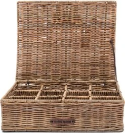 Riviera Maison Theedoos Rotan - Rustic Rattan Rue Du Bac Tea Box - Naturel -Koffieverkoopwinkel 1121x1200