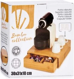 Koffie Cup/capsule Houder/dispenser Lade Bamboe Hout 30 X 30 X 10 Cm - Ladekastje Nespresso/dolce Gusto Cups -Koffieverkoopwinkel 1122x1200 1
