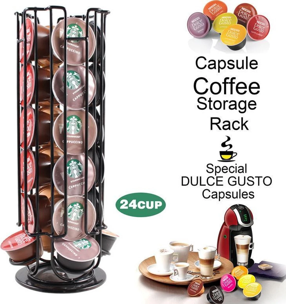 TDR-Draaibare Dolce Gusto Capsulehouder 24st Zwart 3 TDR-Draaibare Dolce Gusto Capsulehouder 24st Zwart