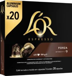 L'OR Espresso Forza Koffiecups - Intensiteit 9/12 - 10 X 20 Capsules -Koffieverkoopwinkel 1129x1200 1