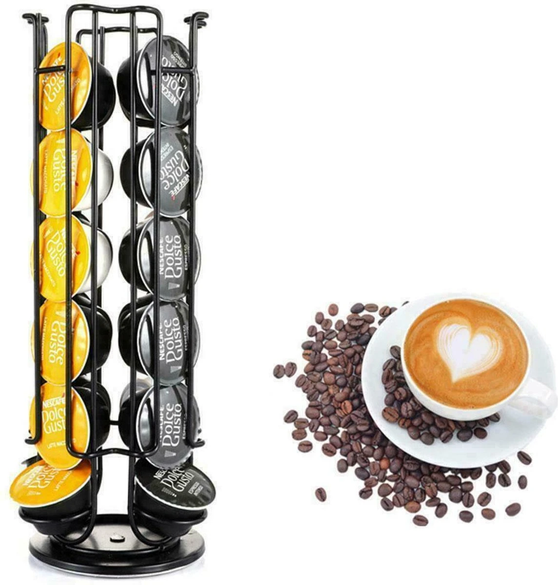 Dolce Gusto Cuphouder - Dolce Gusto Capsulehouder - Dolce Gusto - Capsulehouder Dolce Gusto - Draaibaar - Koffie - Zwart - 24 Capsules 6 Dolce Gusto Cuphouder - Dolce Gusto Capsulehouder - Dolce Gusto - Capsulehouder Dolce Gusto - Draaibaar - Koffie - Zwart - 24 Capsules - Afbeelding 4