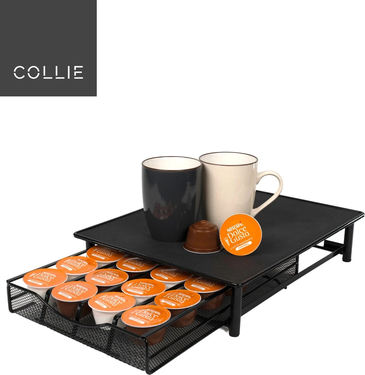COLLIE - Dolce Gusto Cuphouder - Koffiecups Houder - Koffiecups Houder - Met Lade - 24 Cups - RVS - Matzwart 9 COLLIE - Dolce Gusto Cuphouder - Koffiecups Houder - Koffiecups Houder - Met Lade - 24 Cups - RVS - Matzwart - Afbeelding 7