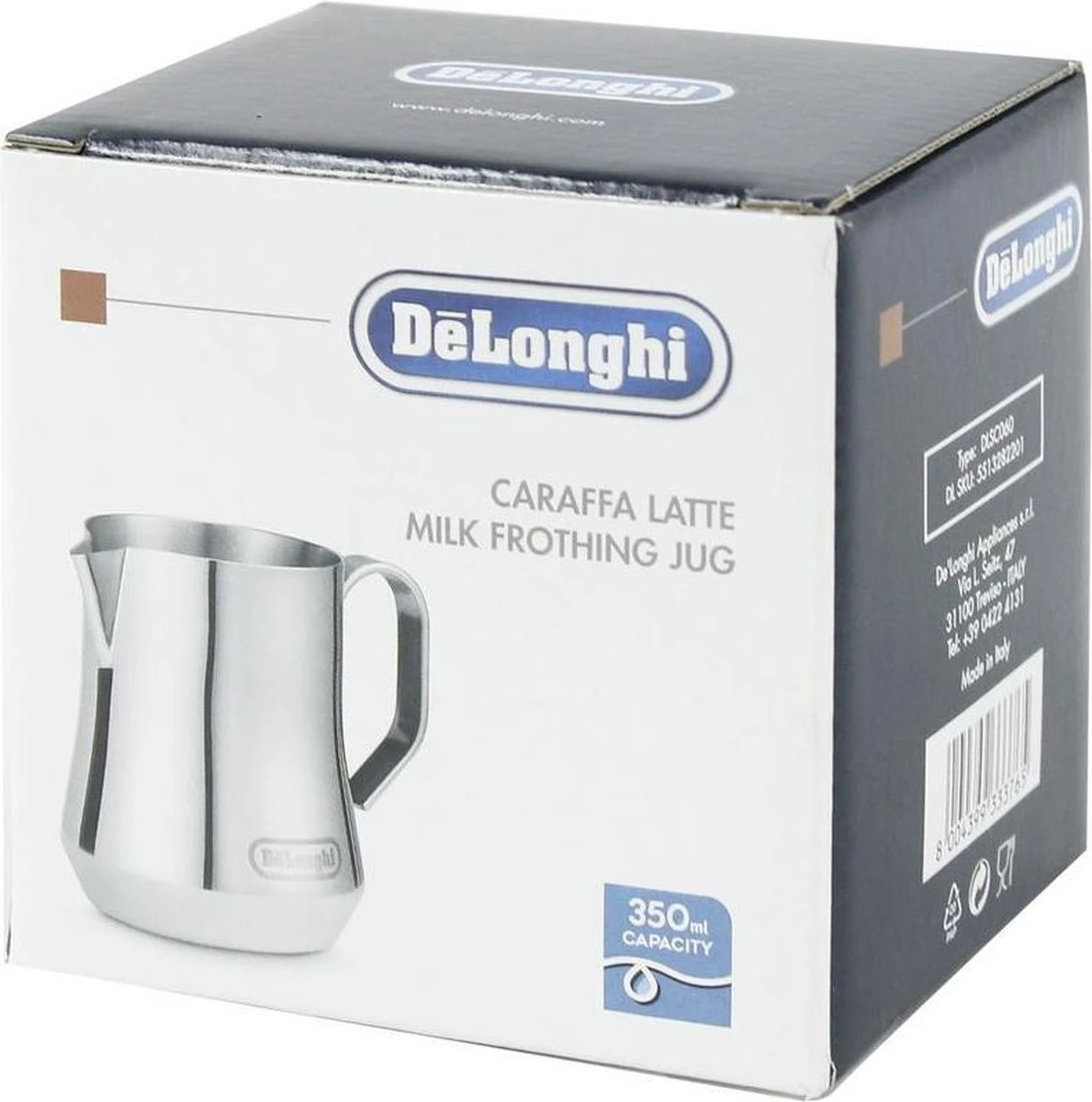 De'Longhi Barrista Melkopschuimkan 350ml - Roestvrij Staal 4 De'Longhi Barrista Melkopschuimkan 350ml - Roestvrij Staal - Afbeelding 2