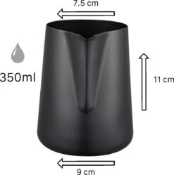 Melkopschuimkan Van Roestvrijstaal (350ml) - Zwart - Melkkannetje RVS - Barista Melkkan 11 Melkopschuimkan Van Roestvrijstaal (350ml) - Zwart - Melkkannetje RVS - Barista Melkkan -Koffieverkoopwinkel 1190x1200 1