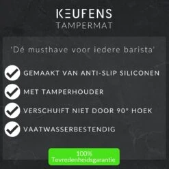 Keufens Tampermat - Tamper - Tampingmat - Koffie Accesoires - Tamping Station - Tamperstation - Tampermat Sage - Tamping - Tampermat Zwart - Tampermat Met Hoek -Koffieverkoopwinkel 1195x1200 2