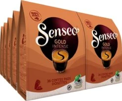 Koffieverkoopwinkel 16 Senseo Gold Intense Koffiepads - 7/9 Intensiteit - 4 X 36 Pads