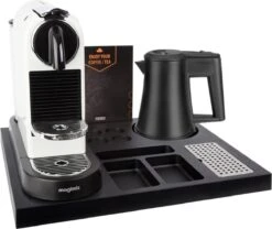 Hospitality Tray Roootz Venezia Inclusief Waterkoker En Leaflet - Capsulehouder Nespresso - Koffie Tray - Hittebestendig ABS -Koffieverkoopwinkel 1200x1009