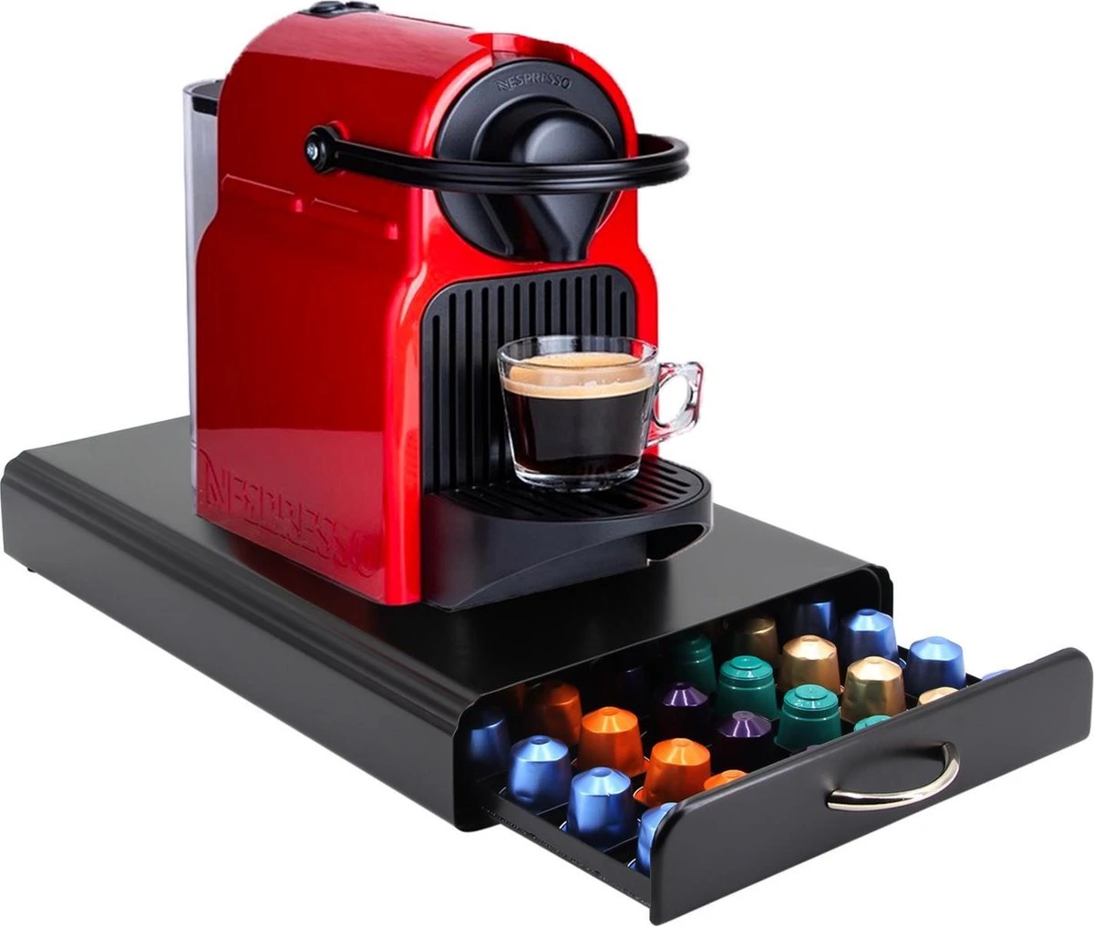 Luxe Capsule Houder Met Lade - Espresso Koffie Pad En Cups Houder - 60 Capsules 3 Luxe Capsule Houder Met Lade - Espresso Koffie Pad En Cups Houder - 60 Capsules