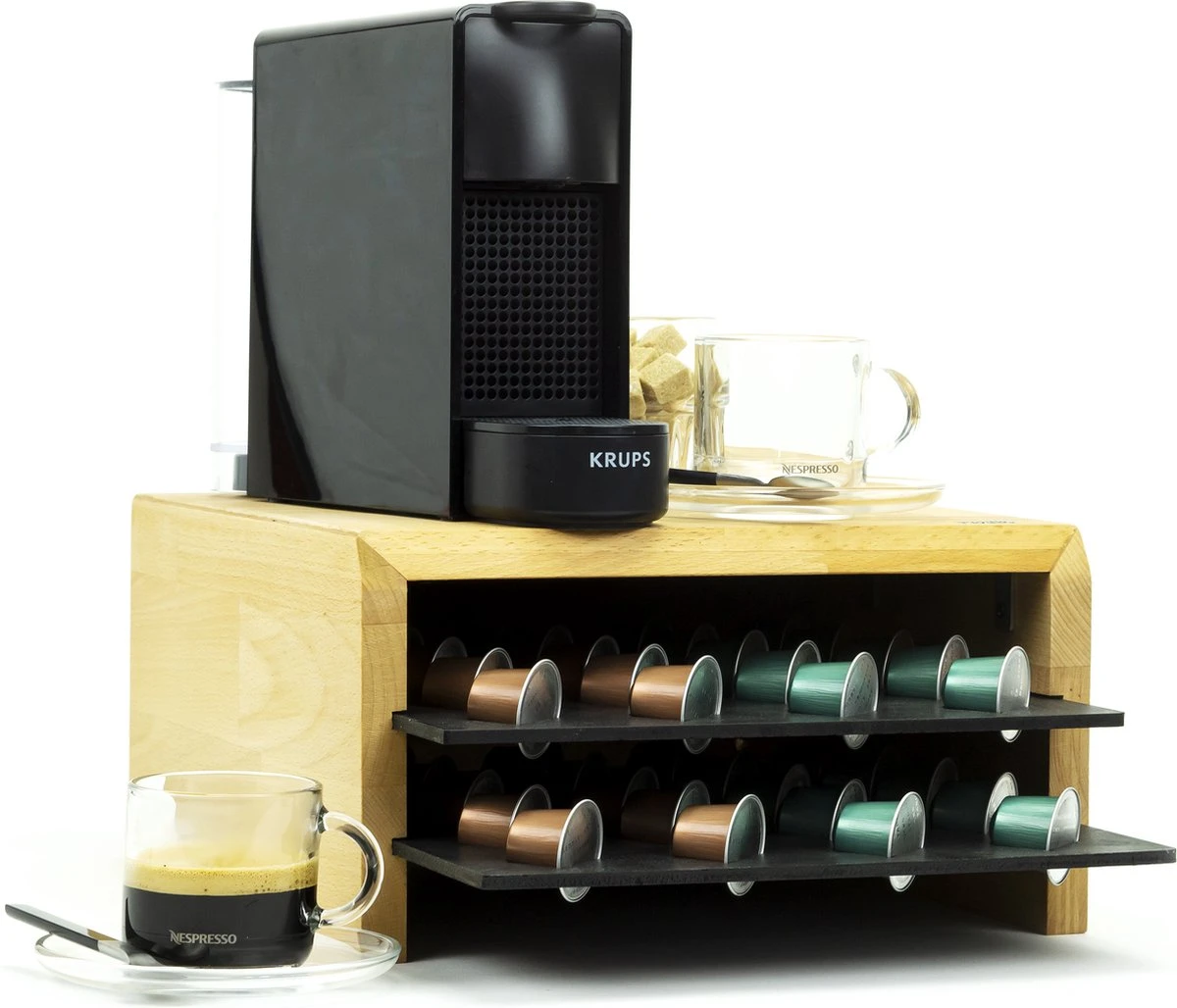 Industrial Living Capsulehouder Met Lade - Nespresso Capsule Houder Van Massief Hout - Cup Houder Geschikt Voor 48 Capsules - Cup Dispenser Koffie Capsule - Koffiecups Accessoires 3 Industrial Living Capsulehouder Met Lade - Nespresso Capsule Houder Van Massief Hout - Cup Houder Geschikt Voor 48 Capsules - Cup Dispenser Koffie Capsule - Koffiecups Accessoires