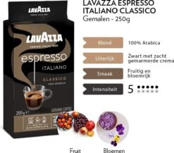 Lavazza Espresso Italiano Classico Gemalen / Filterkoffie - 8 X 250 Gram -Koffieverkoopwinkel 1200x1053 1