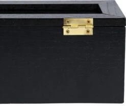 CasaLupo Theedoos Zwart 6-vaks - Met Fluweel - 43 X 9 Cm -Koffieverkoopwinkel 1200x1061