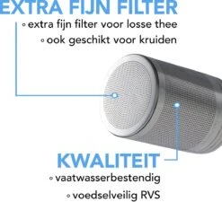PrimeAmbition - 2 Stuks Theezeef En Theetip Voor Losse Thee - Extra Fijne Filter - Thee Ei Set Met Schoteltje Voor Theezakjes -Koffieverkoopwinkel 1200x1092