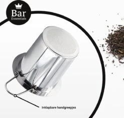 Bar Essentials® Theezeef Met Inklapbare Handgreepjes én Lekplaatje (set Van 2) - Fijnmazig Theefilter Voor Losse Thee - Theezeefjes Voor Losse Thee RVS - Theefilter Voor Losse Thee - Theezeef - Theefilter RVS -Koffieverkoopwinkel 1200x1142 2