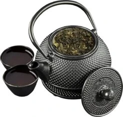 SakuraTea - Theepot Set - 4-delig - Gietijzer - Zwart - 0.8L - 2 Kopjes (100ml) -Koffieverkoopwinkel 1200x1142 7