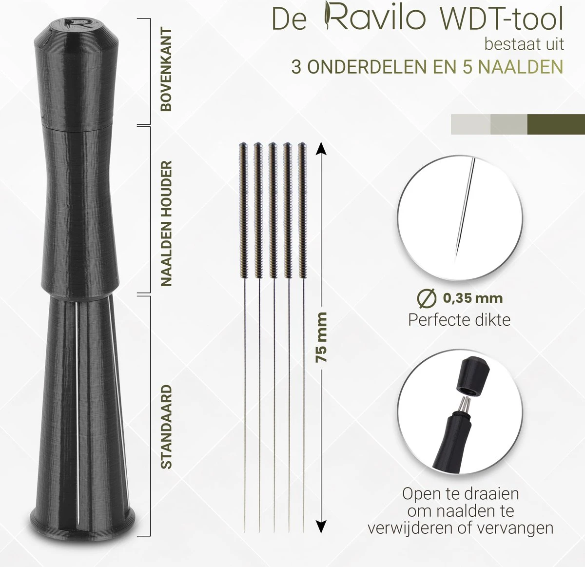 Ravilo® WDT Tool Compact Met 5 Naalden - Zwart - Espresso Distributie Tool - Weiss Distribution Technique - WDT Distribution Tool 7 Ravilo® WDT Tool Compact Met 5 Naalden - Zwart - Espresso Distributie Tool - Weiss Distribution Technique - WDT Distribution Tool - Afbeelding 5