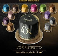L'OR Espresso Ristretto Koffiecups - Intensiteit 11/12 - 4 X 40 Capsules -Koffieverkoopwinkel 1200x1173 16