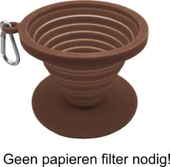 Hikr® Herbruikbare Koffiefilter - Incl. Gratis Katoenen Koffiefilter! - Filter Zonder Papier - Herbruikbaar - Opvouwbaar - Camping & Outdoor - Nr 4 Koffiefilterhouder