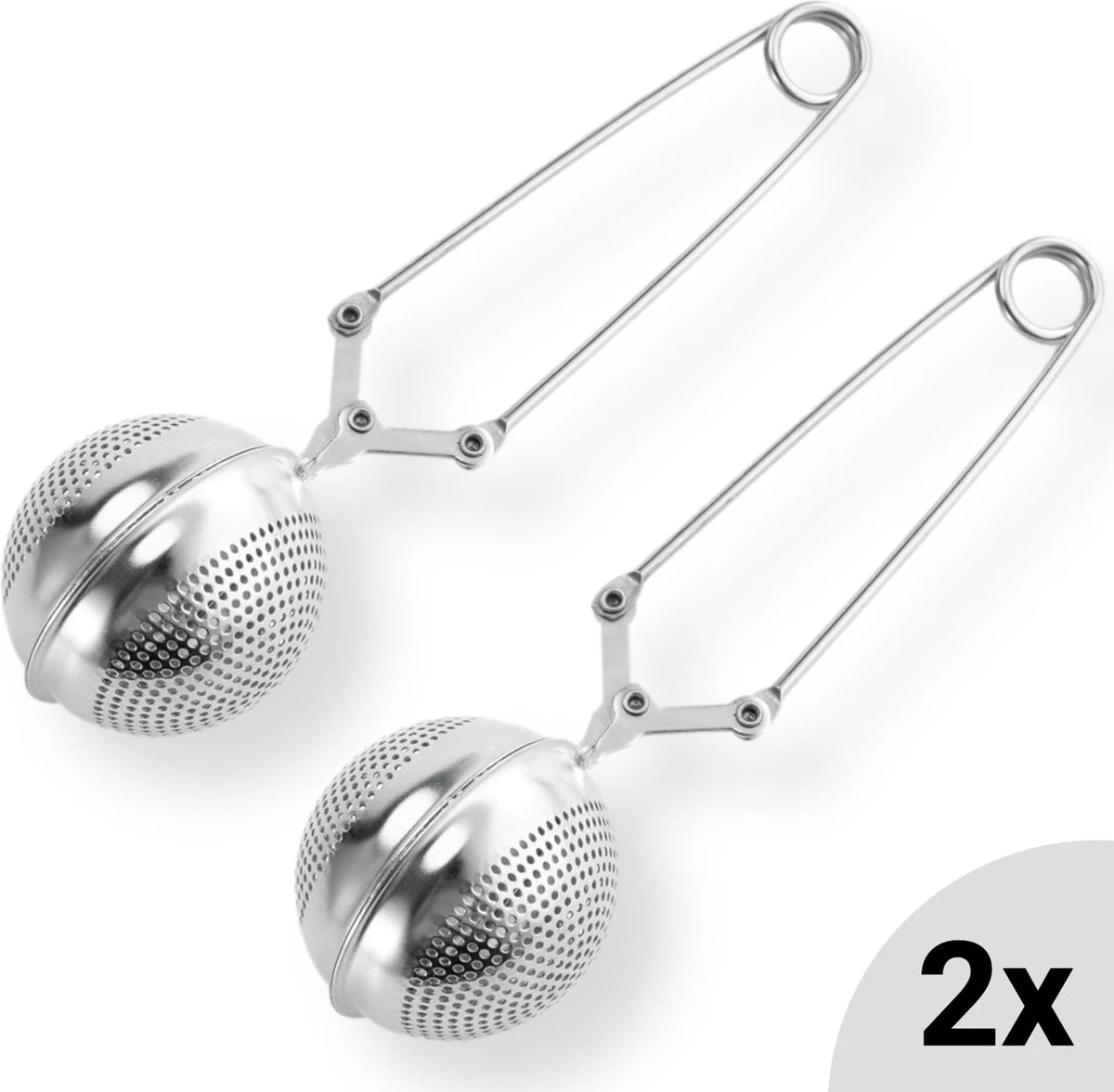 Theezeef Met Handvat Inclusief Lekplaatje - Set Van 2 Stuks - Thee Ei Voor Losse Thee - Theefilter Voor Losse Thee - Thee Infuser 3 Theezeef Met Handvat Inclusief Lekplaatje - Set Van 2 Stuks - Thee Ei Voor Losse Thee - Theefilter Voor Losse Thee - Thee Infuser