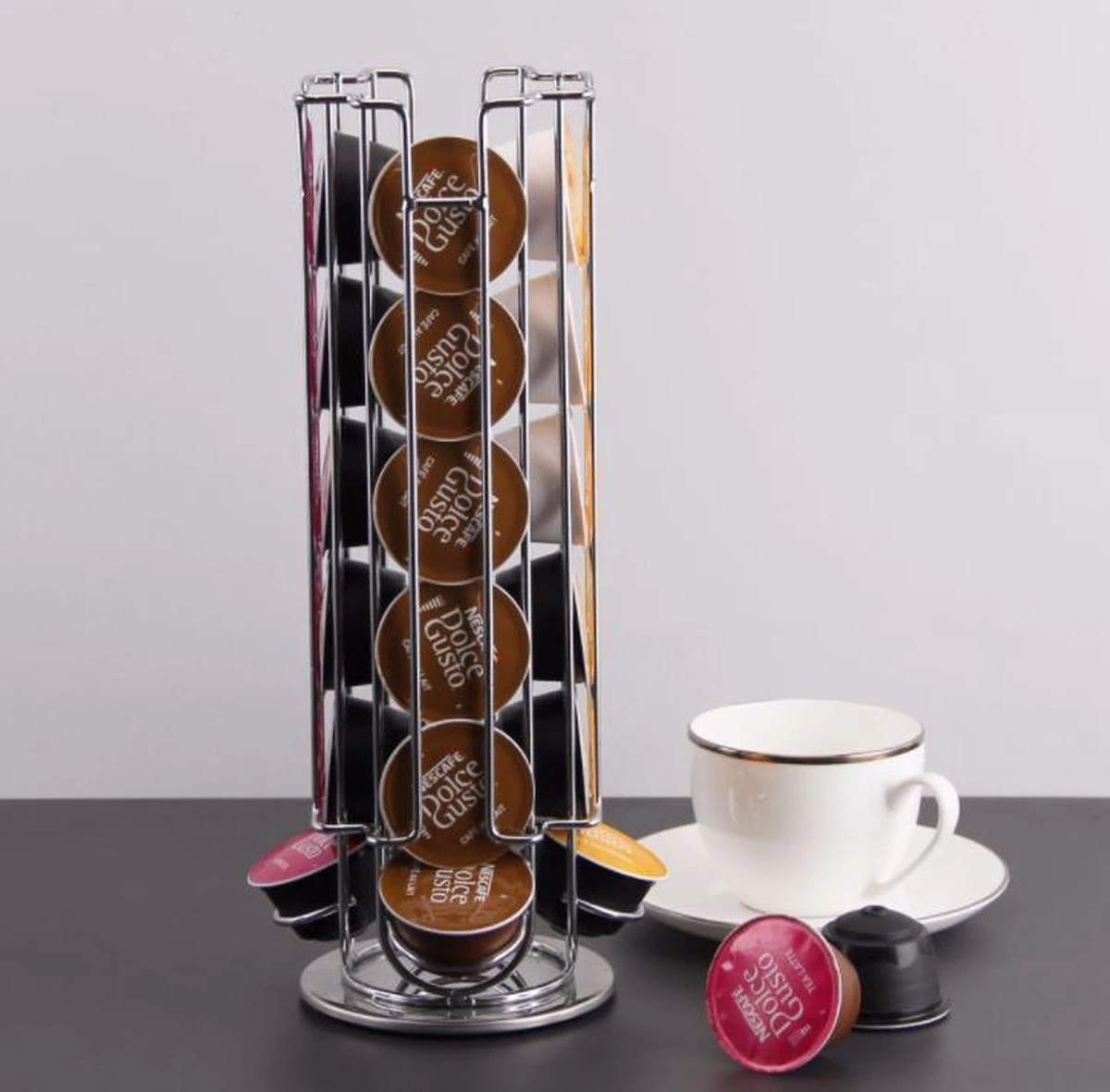 Dolce Gusto Cuphouder - Dolce Gusto Capsulehouder - Dolce Gusto - Capsulehouder Dolce Gusto - Draaibaar - Koffie - Zilver - 24 Capsules 11 Dolce Gusto Cuphouder - Dolce Gusto Capsulehouder - Dolce Gusto - Capsulehouder Dolce Gusto - Draaibaar - Koffie - Zilver - 24 Capsules - Afbeelding 9