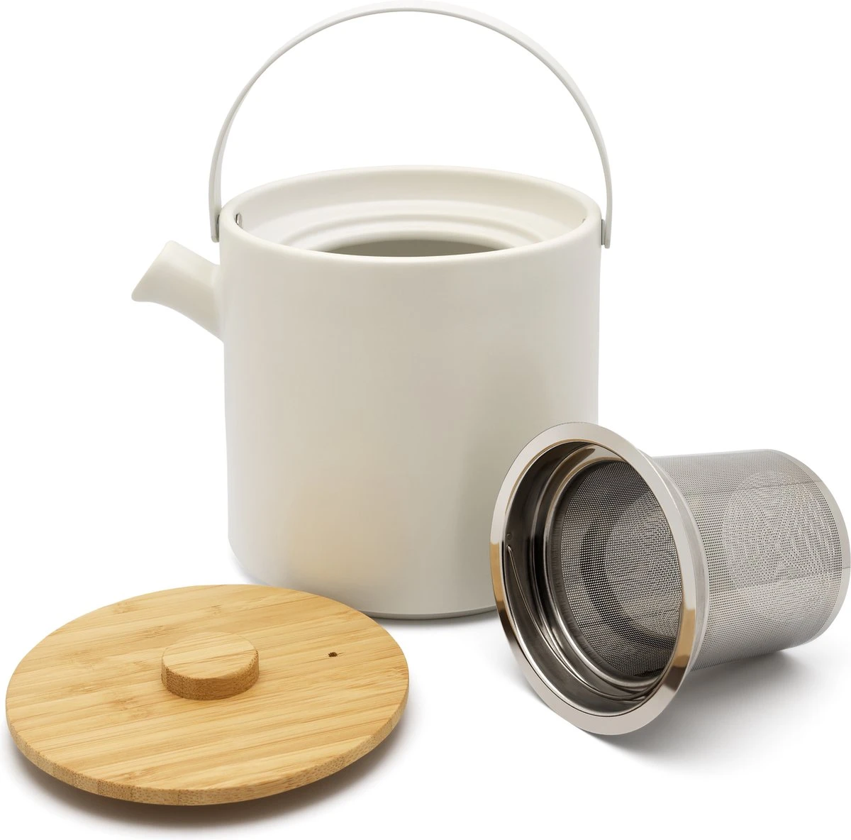 Bredemeijer - Theeset Umea Theepot 1.2L Met Theelichtwarmer - Mat Wit 5 Bredemeijer - Theeset Umea Theepot 1.2L Met Theelichtwarmer - Mat Wit - Afbeelding 3