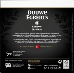 Douwe Egberts Lungo Original Koffiecups - Intensiteit 6/12 - 10 X 20 Capsules 13 Douwe Egberts Lungo Original Koffiecups - Intensiteit 6/12 - 10 X 20 Capsules -Koffieverkoopwinkel 1200x1184 7