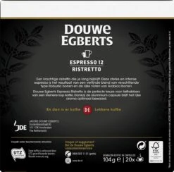 Douwe Egberts Espresso Ristretto (12) - 10 X 20 Koffiecups -Koffieverkoopwinkel 1200x1186 12