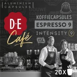 Douwe Egberts D.E Café Espresso Koffiecups - Intensiteit 9/12 - 10 X 20 Capsules -Koffieverkoopwinkel 1200x1190 4