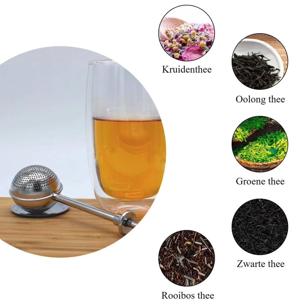 Blended Lifestyle® Theezeef Met Veer - Set Van 2 - Inclusief Lekplaatjes - Geschikt Voor Losse Kruiden 9 Blended Lifestyle® Theezeef Met Veer - Set Van 2 - Inclusief Lekplaatjes - Geschikt Voor Losse Kruiden - Afbeelding 7