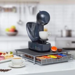 KitchenBrothers Capsulehouder - Met Lade - Dolce Gusto - 36 Cups - Zwart/Zilver -Koffieverkoopwinkel 1200x1200 164