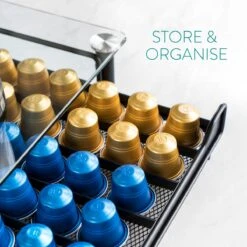 Navaris Espresso Capsulehouder Met Lade - Koffiecuphouder Met Lade - Opbergbox Geschikt Voor Nespresso Cups - 60 Koffiecups - 30 X 40 X 6,5cm - Zwart -Koffieverkoopwinkel 1200x1200 198