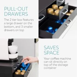 Navaris Capsulehouder Met 4 Lades - Compatibel Met Nespresso En Meer Merken - Houder Voor Koffiecups - Organizer Voor Cups En Accessoires -Koffieverkoopwinkel 1200x1200 226