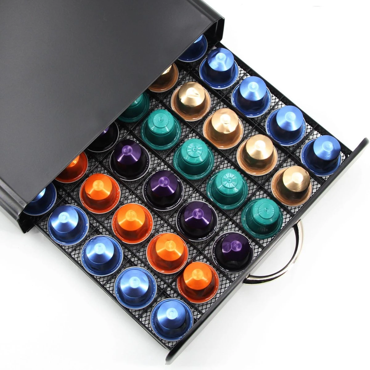 Luxe Capsule Houder Met Lade - Espresso Koffie Pad En Cups Houder - 60 Capsules 4 Luxe Capsule Houder Met Lade - Espresso Koffie Pad En Cups Houder - 60 Capsules - Afbeelding 2