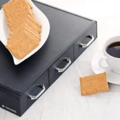 Navaris Espresso Capsulehouder Met Lades - Koffiecuphouder Met 3 Lades - Opbergbox Geschikt Voor Nespresso Cups - 48 Koffiecups - Zwart -Koffieverkoopwinkel 1200x1200 409