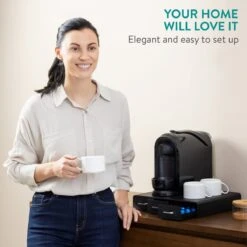 Navaris Espresso Capsulehouder Met Lades - Koffiecuphouder Met 3 Lades - Opbergbox Geschikt Voor Nespresso Cups - 48 Koffiecups - Zwart -Koffieverkoopwinkel 1200x1200 412