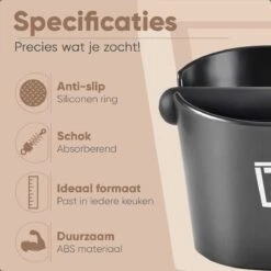 Leonomics Uitklopbak Voor Koffie En Espresso – Knockbox Van Ecologisch En Duurzaam Materiaal – Afklopbak Met Antislip Ring -Koffieverkoopwinkel 1200x1200 443