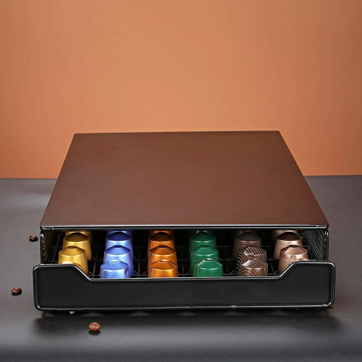 Luxe Capsule Houder Met Lade - Nespresso Koffie Pad En Cups Houder - 60 Stuks 7 Luxe Capsule Houder Met Lade - Nespresso Koffie Pad En Cups Houder - 60 Stuks - Afbeelding 5