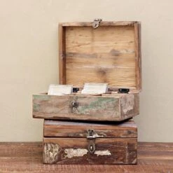 Raw Materials Scrapwood Theedoos – 6 Vakken – Gerecycled Hout -Koffieverkoopwinkel 1200x1200 54