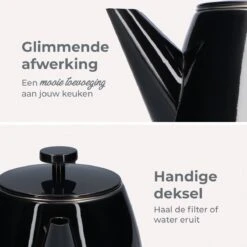 Vaja® Theepot Juliette Met Filter - Dubbelwandig -Theekan 1.0L - Glimmend Zwart 26 Vaja® Theepot Juliette Met Filter - Dubbelwandig -Theekan 1.0L - Glimmend Zwart -Koffieverkoopwinkel 1200x1200 548