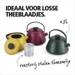BRABANTIA T-TIME Donkergroene Theepot - Gietijzer - 0,7 L - Inclusief Zeefje -Koffieverkoopwinkel 1200x1200 575