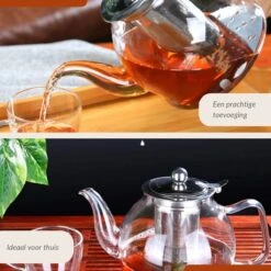 SensaHome - Infuser Theekan/Theepot - Transparant - Glas -Koffieverkoopwinkel 1200x1200 618