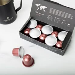 Aroma Club - Proefpakket Nespresso Compatible Capsules (100 St.) - 5 Smaken - Espresso & Lungo - 100% Aluminium Koffiecups -Koffieverkoopwinkel 1200x1200 722