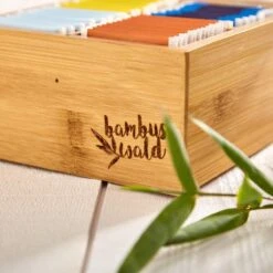 Bambuswald© Houten Theedoos Met 6 Vakken Gemaakt Van 100% Duurzame Bamboe -Koffieverkoopwinkel 1200x1200 78