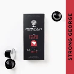 Aroma Club - Nespresso Compatible Capsules (120 St.) - No. 3 Strong George - Intensiteit 5/5 - Espresso - 100% Aluminium Koffiecups 12 Aroma Club - Nespresso Compatible Capsules (120 St.) - No. 3 Strong George - Intensiteit 5/5 - Espresso - 100% Aluminium Koffiecups -Koffieverkoopwinkel 1200x1200 861