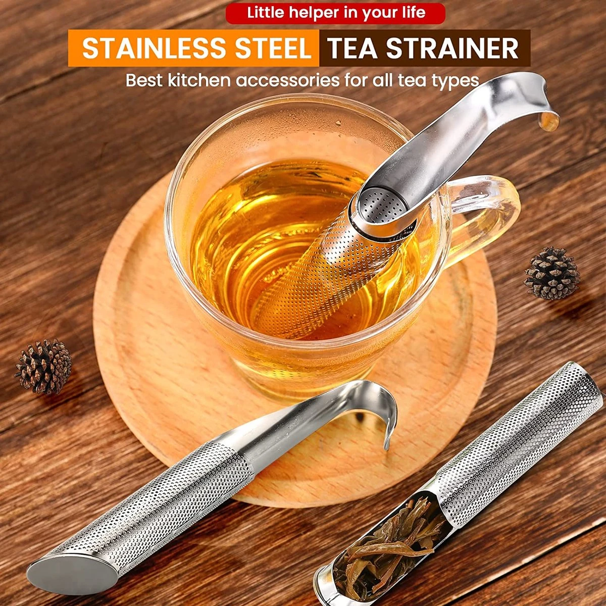 BOTC Thee Infuser - RVS - Theezeef - Thee Knijptang - Thee Ei - Theepot Infuser - Theezeefje -KOMEO160 5 BOTC Thee Infuser - RVS - Theezeef - Thee Knijptang - Thee Ei - Theepot Infuser - Theezeefje -KOMEO160 - Afbeelding 3